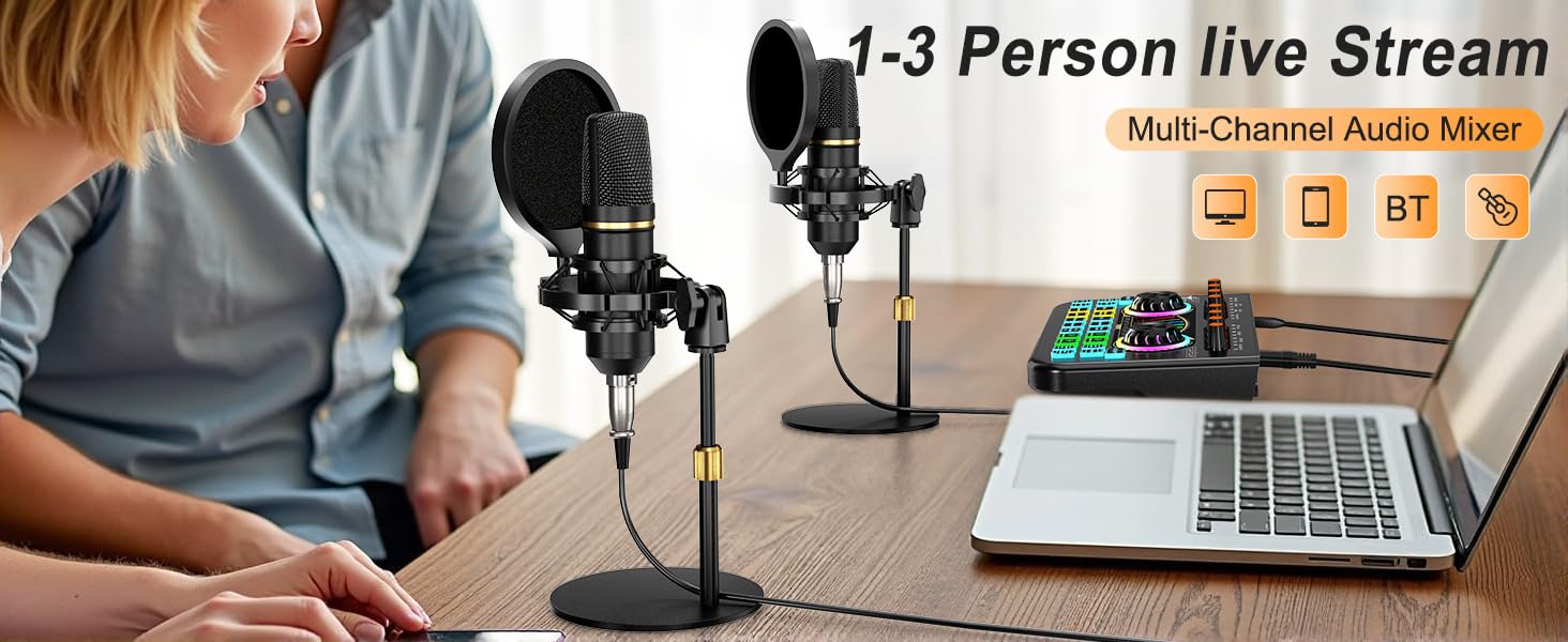 live streaming equipment podcast bundle podcast recording bundle soundboard for pc