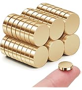 SMARTAKE 45 Pcs Refrigerator Magnets, 10x2.6mm Small Round Fridge Magnets, Multi-Use Premium Neod...