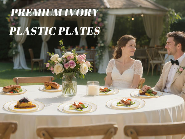 IVORY PLASTIC PLATES