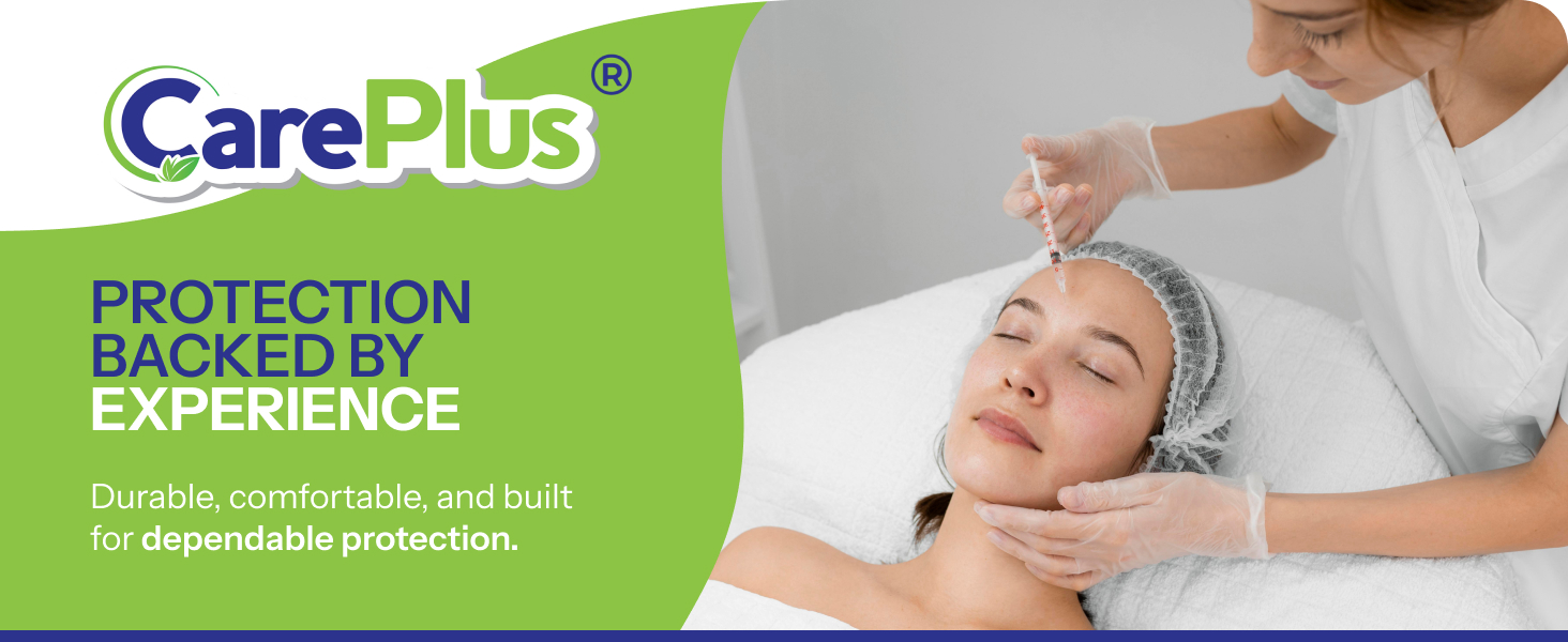 CarePlus disposable gloves used by beauty professionals for hygienic and safe skincare treatments