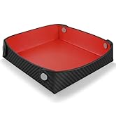 Carbon Zone Leather Catchall Tray for Men, Valet Tray Organizer for Wallet, Keys, Accessories,Lea...