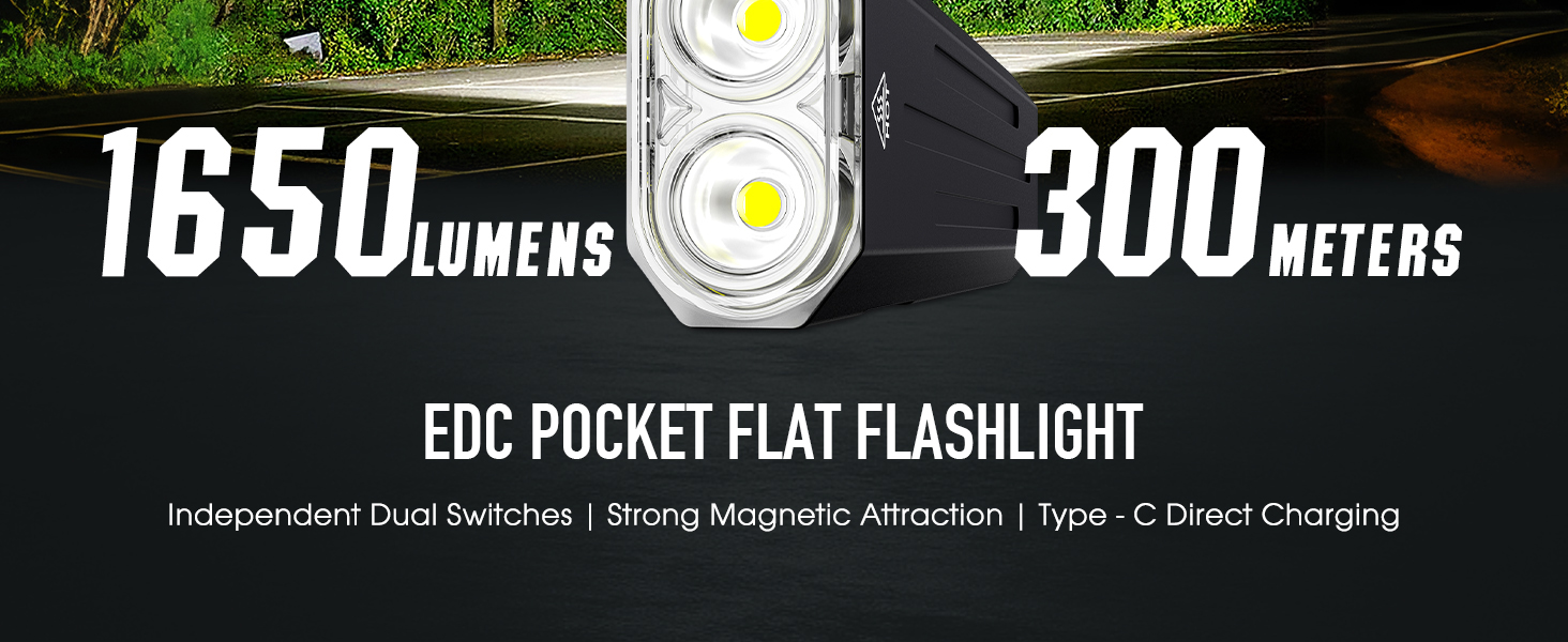 slim flat flashlight