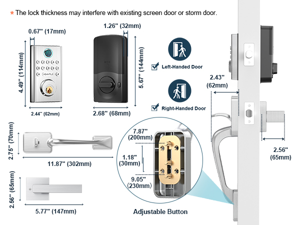 lock size