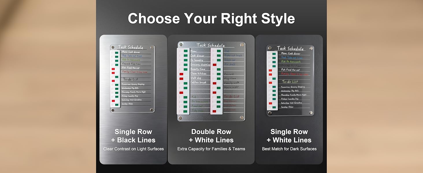 Transparent Magnetic Chore Chart
