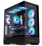 Zalman P50 ATX Mid-Tower Premium PC Case - Panoramic Tempered Glass, Hinged Cable Management Door...