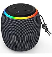 LENRUE Small Portable Bluetooth Speaker with Lights, TWS Stereo Surround Sound, Type C Powered, B...