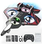 RGIMF Foam Remote Control Airplanes, RC Planes with Light, RC Airplane Fighter Jet, 360° Flip, St...