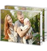 JOHOUSE 8 x 10 Acrylic Picture Frames 2 PCS, Double Sided Magnetic Photo Frames Self Standing Fra...