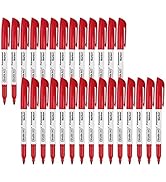 Permanent Markers,Shuttle Art 30 Pack Red Permanent Marker set,Fine Point, Works on Plastic,Wood,...
