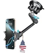 CARMOUNT TitanX100 Long – Truck Phone Mount – Heavy Duty Metal Phone Holder, Suction Cup Phone Mo...