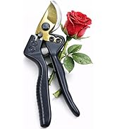 Bypass Pruning Shears for Thick Branches with 1.6-Inch Cut Capacity, SK5 Teflon-Coated Spring-Loa...
