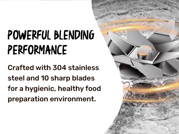 304 stainless steel blades for powerful blending