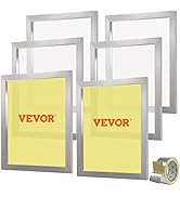VEVOR Screen Printing Kit, 6 Pieces Aluminum Silk Screen Printing Frames, 20x24inch Silk Screen P...