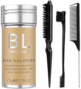 4Pcs Hair Wax Stick &amp; Slick Back Hair Brush Versatile Hair Styling Set, Hair Wax Stick for Flyawa...