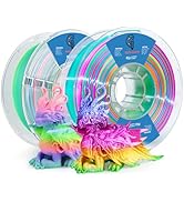 Goto Guard Rainbow PLA Filament 2KG, Silk PLA Matte PLA Bundle Multicolor Filament Color Changing...