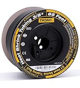 TKDMR 65 Ft 3/8" Heat Shrink Tubing - 3:1 Ratio Marine Grade Heat Shrink,Wire Cable Adhesive Line...