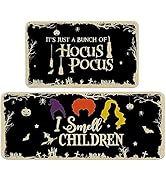 Cusugbaso Halloween Kitchen Mats, Kitchen Rugs Set of 2 - Witches Halloween Kitchen Decor for Flo...
