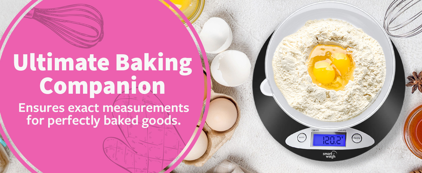 Smart Weigh Digital Kitchen Scale ultimate baking companion exact measurements