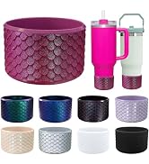 Glitter Glossy Silicone Boots for Stanley Cup 20/30/40Oz, Anti-Slip Cup Bottom Protector Boot for...