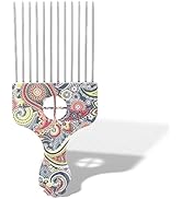 Professional Hair Styling Pick Comb - Stainless Steel, for Afro Hair, Suitable for Women and Men ...