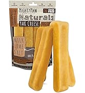 Mighty Paw Yak Cheese Dog Chews | 4 Large Sticks. All-Natural Chews for Dogs. Long Lasting Yak Mi...