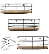 Blue Donuts Set of 3 Wire Baskets for Storage Wall Mount - Stackable Wire Baskets for Organizing,...