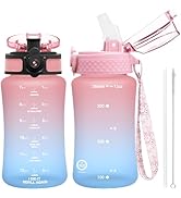 OLDLEY Kids Water Bottle for School, 12 oz (2 lids) BPA-Free Reusable Leak-proof Durable Tritan P...
