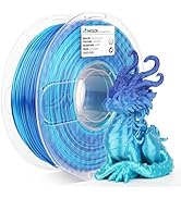 AMOLEN Shiny Silk PLA 3D Printer Filament, Shiny Gradient Silk Pla 1.75mm Azure Blue 3D Printing ...