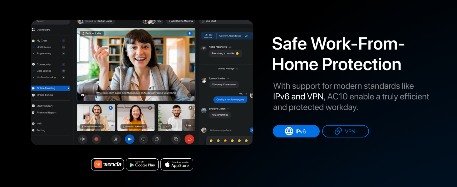 AC10 tenda AC1200 WIFI ROUTER