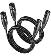 Aqdocvf 2 Pack Premium XLR Cable - 6ft, Male to Female Microphone Cable Oxygen-Free Copper (OFC) ...