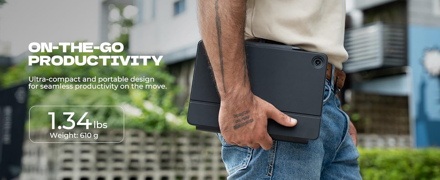 Dexnor for Samsung Galaxy Tab A9+ Plus Keyboard Case Ultra-light Magnetic Folio Keyboard Cover