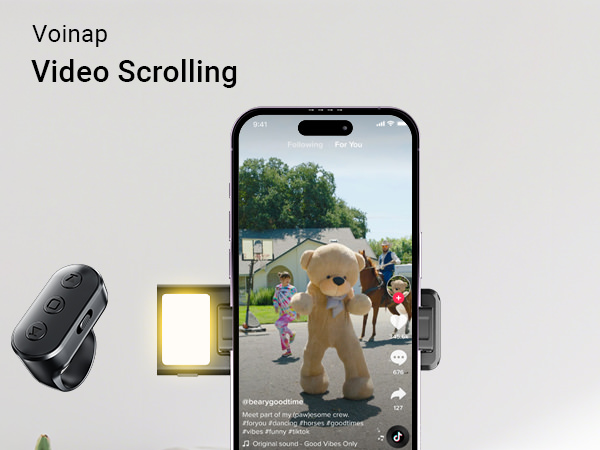Auto Face Tracking Phone Holder with Remote Ring