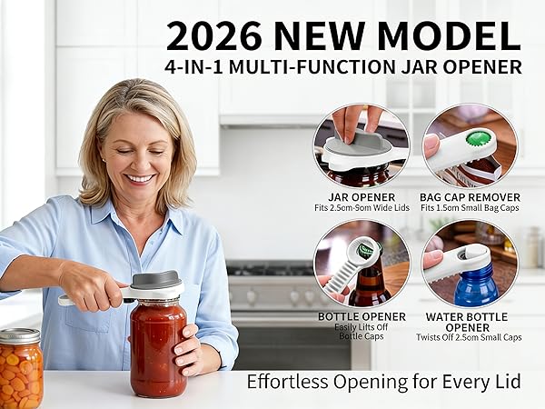 2026 New 4-in-1 Retractable Jar &amp;amp; Bottle Opener, Fits Kitchen Jars, Sauces, Bottles &amp;amp; Cans