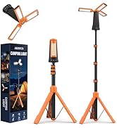 AKOFUN 15000mAh Camping Light with Stand, Rechargeable Work Light, Dimmable Cordless Work Light w...