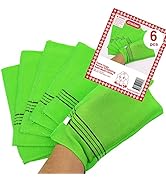 etreetowel Extra Large Size 9.9" x 5.5" (6 PCs) Korean Asian Exfoliating Bath Washcloths Mitt Scr...