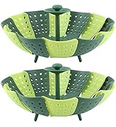 2pcs Foldable Steamer Basket,Vegetable Steaming Basket For Pot,High Temperature Resistant Cooker ...