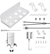 NANANINO PS5 Slim Wall Mount Kit, PS5 Slim Wall Mount Kit with 2 Detachable Controller Holder, He...