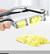 Garlic press 2 in 1 Garlic Press Stainless Steel,Effortlessly Crush, Slice, and Mince Garlic,with...