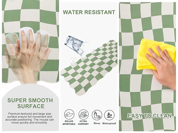 green checkered mouse pad