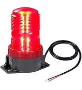 WOWTOU Roof Top Magnetic LED Red Strobe Beacon for Volunteer Firefighter Vehicles Police Cars Fir...