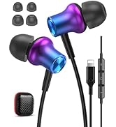 iMangoo Design for Apple Headphones MFi Magnetic Wired Earbuds HiFi Stereo Bass Headset Lightning...