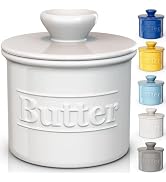 Beautiful Butter Crock for Counter with Water Line - Butter Keeper with Lid - Original French But...