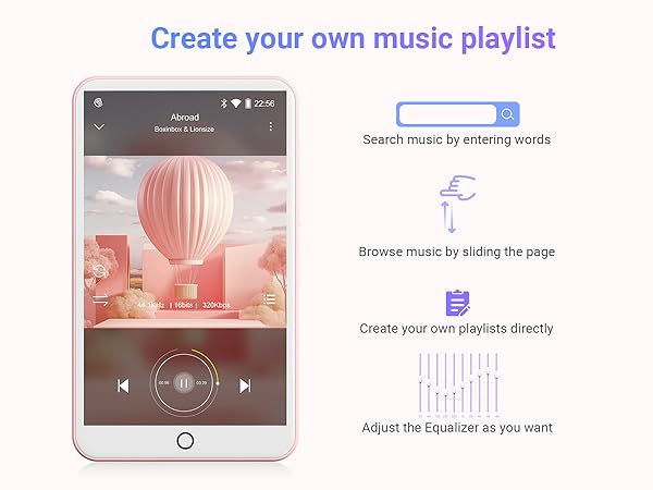 MP3 Player with Bluetooth and WiFi