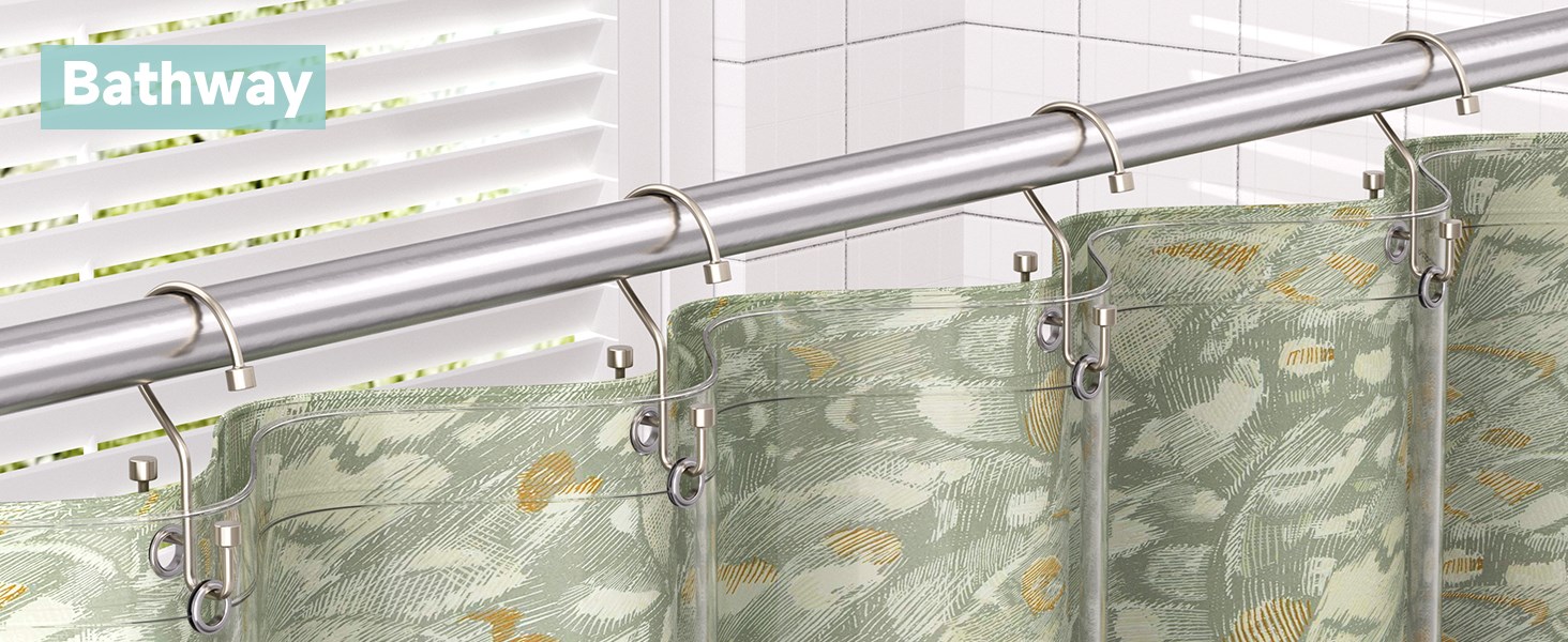 double shower curtain hooks