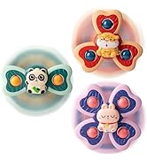 3PCS Animal Suction Cup Spinner Toys for 1 2 Year Old Boys Spinning Toys Baby Toys 12-18 Months S...