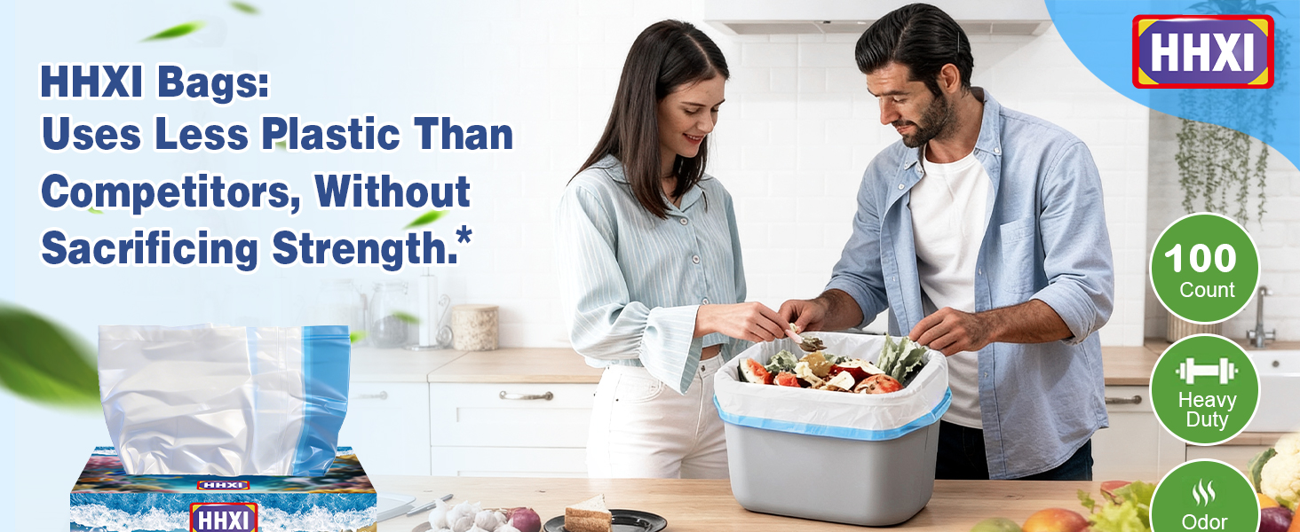 HHXI Bags: Uses Less Plastic Than Competitors, Without Sacrificing Strength.*
