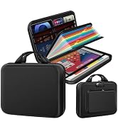 Hard Shell Fireproof Document Box with Combination Lock, 13 Pockets Accordion File Organizer, Imp...