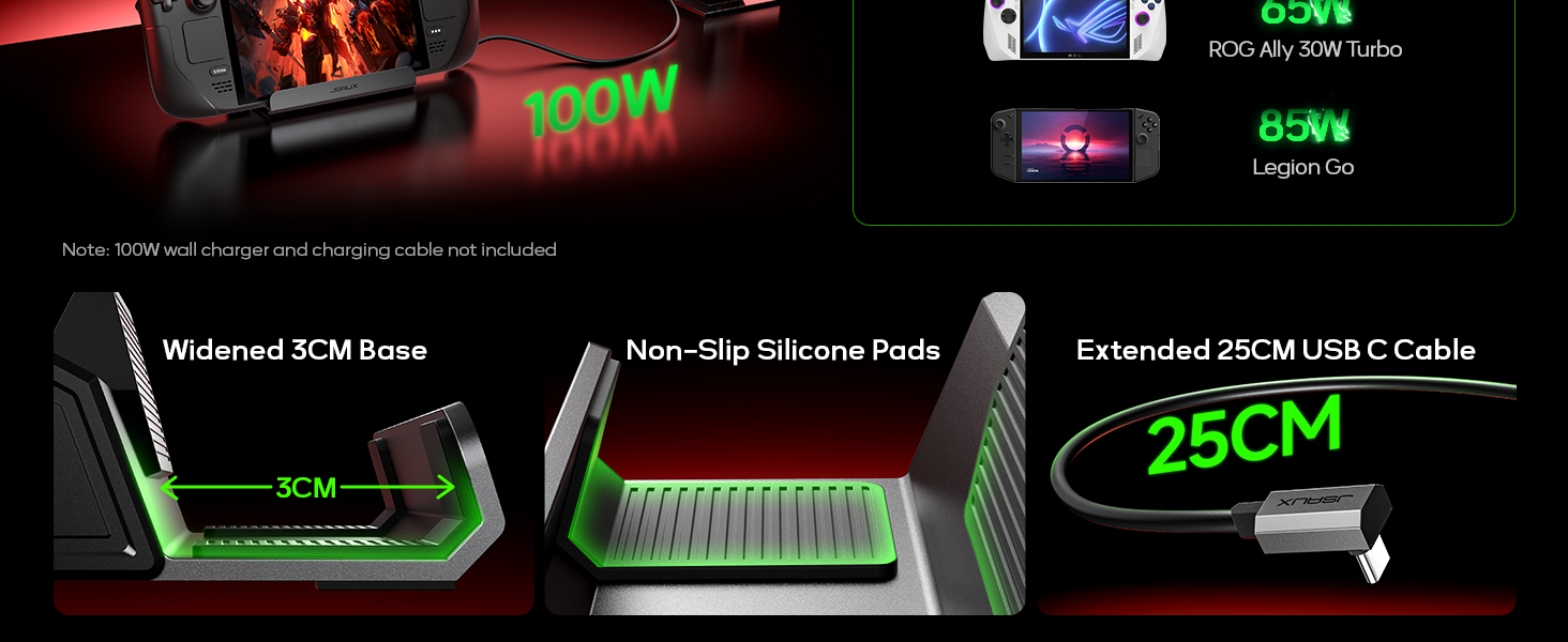 STEAM DECK OLED DOCK ROG ALLY X DOCK LEGION GO S DOCK MSI CLAW DOCKING STATION