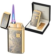 Torch Lighter, Jet Flame Butane Lighter and Dual Arc Lighter 2 in 1,USB Rechargeable Electric Lig...