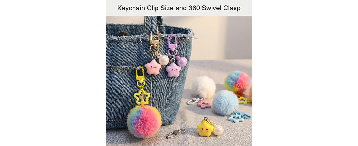 bag charm clips